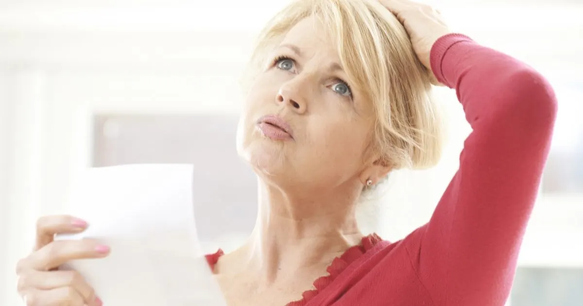 Woman having a hot flash